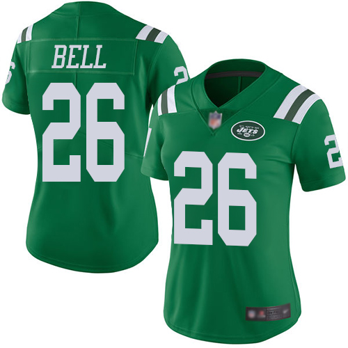 New York Jets Limited Green Women LeVeon Bell Jersey NFL Football #26 Rush Vapor Untouchable->women nfl jersey->Women Jersey